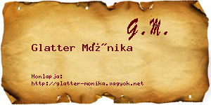 Glatter Mónika névjegykártya